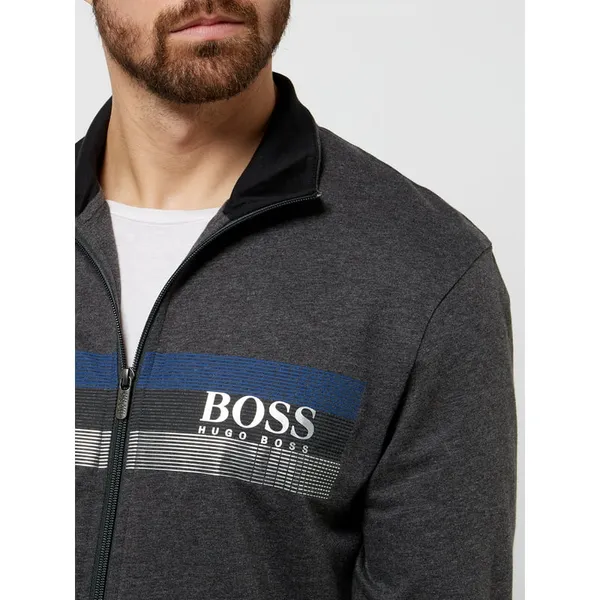BOSS Bluza rozpinana z logo model ‘Authentic’