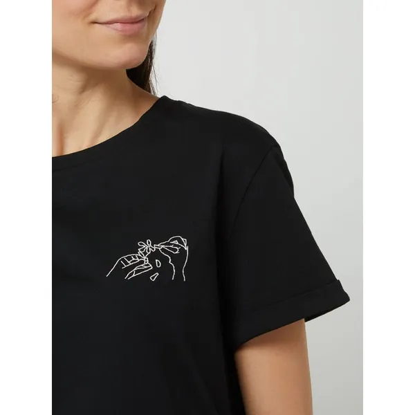 Opus T-shirt z bawełny ekologicznej model ‘Slowo Flower’