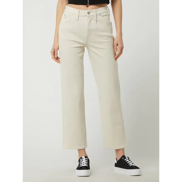Calvin Klein Jeans Jeansy o kroju straight ankle fit z wysokim stanem i dodatkiem streczu