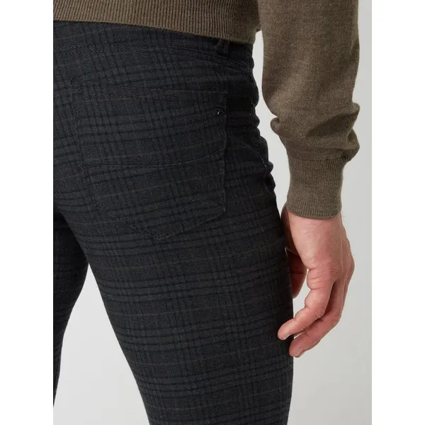 Brax Spodnie o kroju straight fit ze wzorem w kratę glencheck model ‘Cadiz’