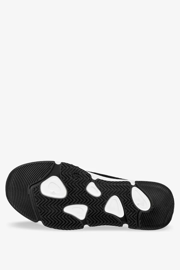 Czarne sneakersy na koturnie buty sportowe slip on casu 38-3-22-b