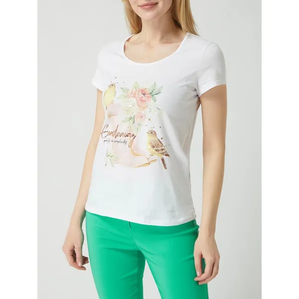 Montego T-shirt z cekinami model ‘Wellies’
