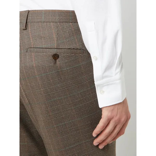 CG - Club of Gents Spodnie do garnituru o kroju slim fit z żywej wełny model ‘Cruz’ — ‘Savile Row’
