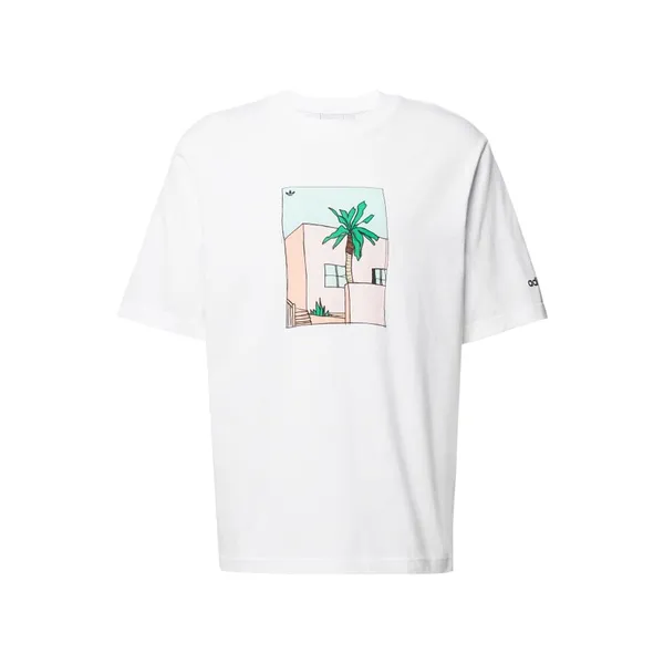adidas Originals T-shirt z czystej bawełny z nadrukiem z motywem