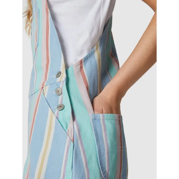 Tommy Jeans Sukienka na szelkach z wzorem w paski
