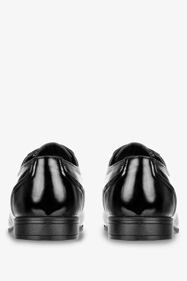 Czarne buty wizytowe sznurowane badoxx exc428 