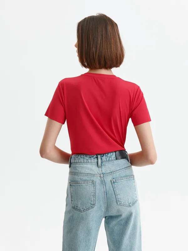 Klasyczny t-shirt damski z krótkim rękawem