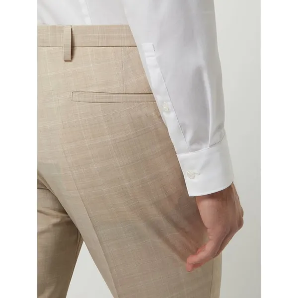 CG - Club of Gents Spodnie do garnituru o kroju slim fit z dodatkiem wełny model ‘Paco’