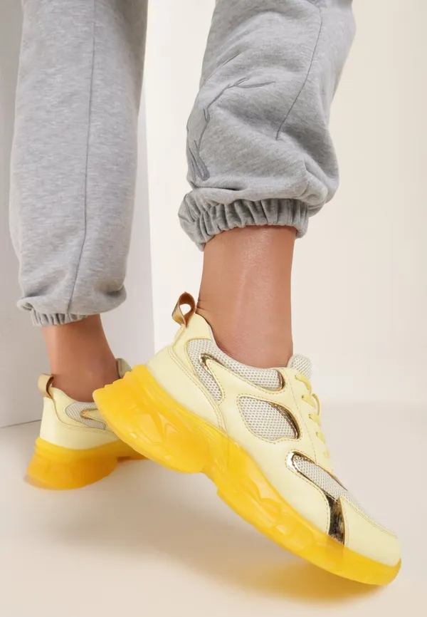 Żółte Sneakersy Brethyse