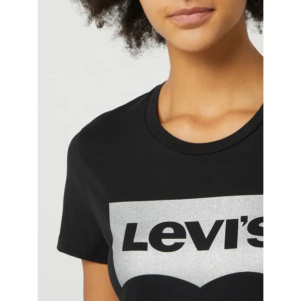Levi's® T-shirt z logo z efektem metalicznym