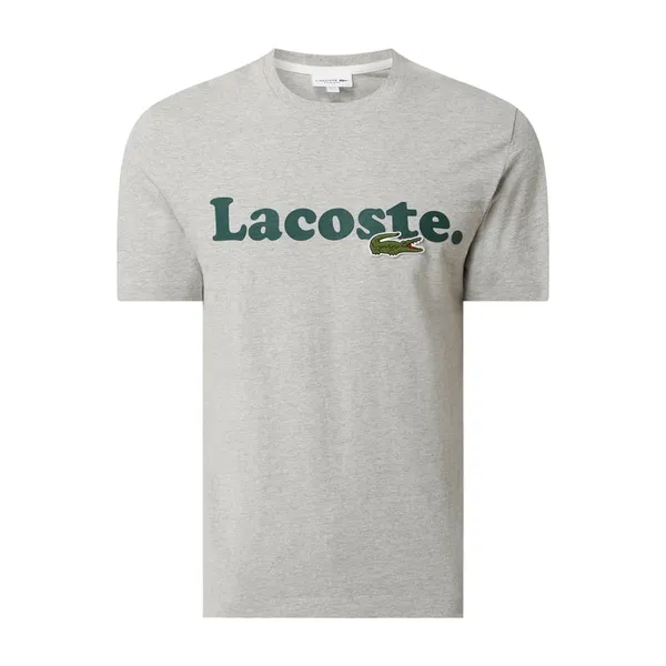 Lacoste T-shirt o kroju regular fit z nadrukiem z logo