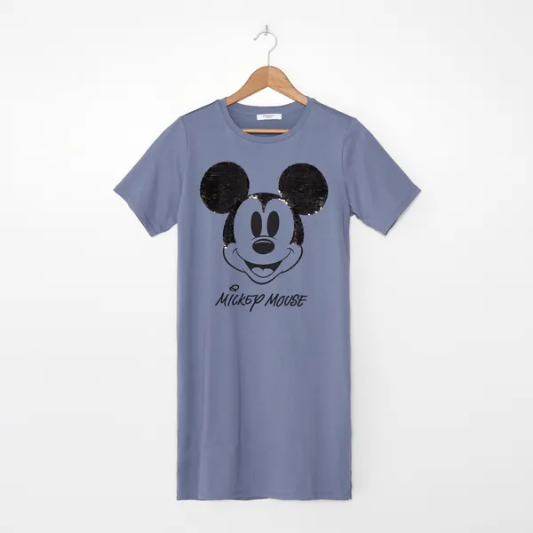 T-shirtowa sukienka Mickey Mouse - Niebieski