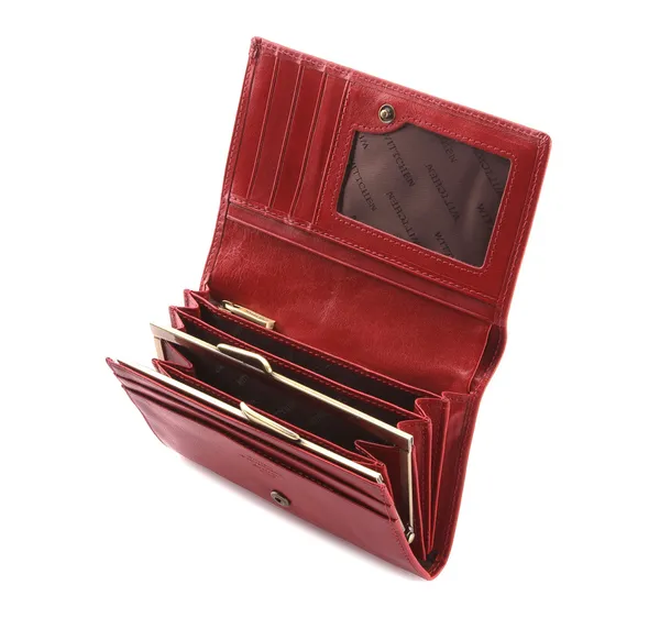 Damski portfel skórzany z herbem średni