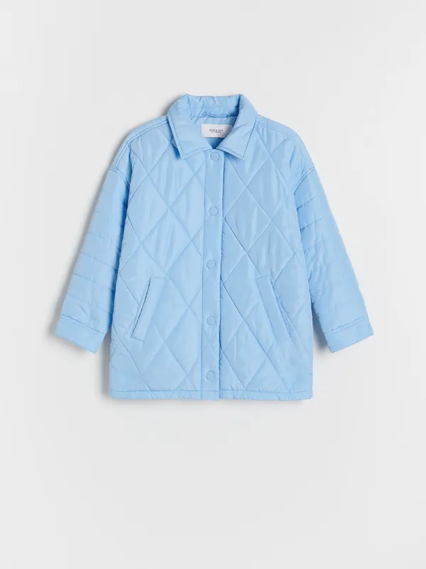 Pikowana kurtka - Niebieski