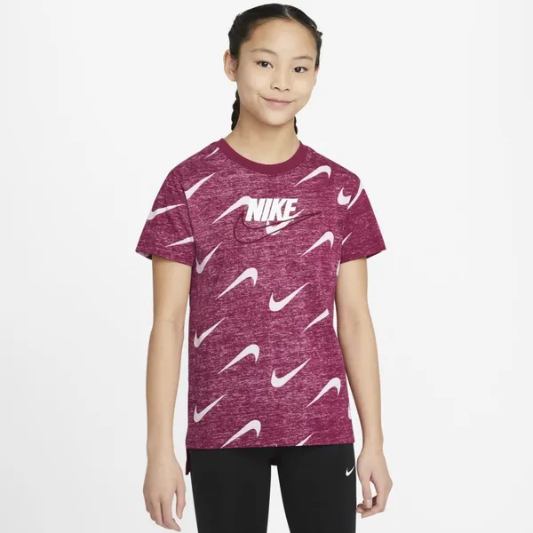 T-shirt dla dużych dzieci (dziewcząt) Nike Sportswear - Czerwony