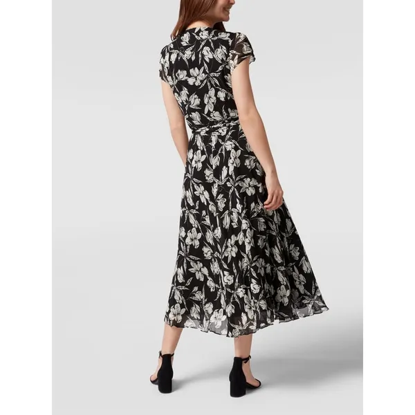 Polo Ralph Lauren Sukienka midi o taliowanym kroju z kwiatowym wzorem