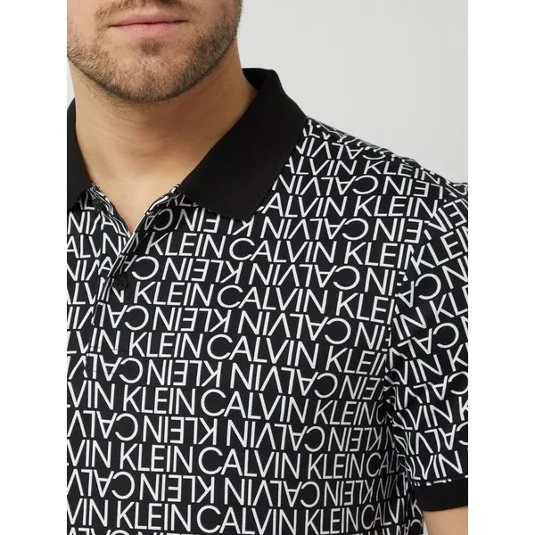 CK Calvin Klein Koszulka polo ze wzorem z logo