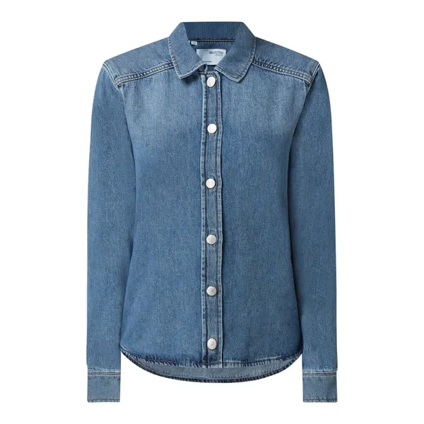 Selected Femme Bluzka jeansowa z bawełny model ‘Mille’