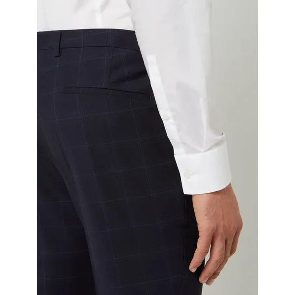 HUGO Spodnie do garnituru o kroju extra slim fit z żywej wełny model ‘Hesten’