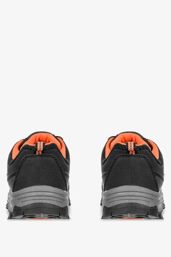 Granatowe buty trekkingowe sznurowane unisex softshell casu b2003-6
