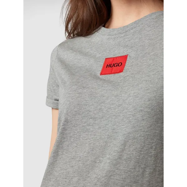 HUGO T-shirt o kroju slim fit z bawełny ekologicznej
