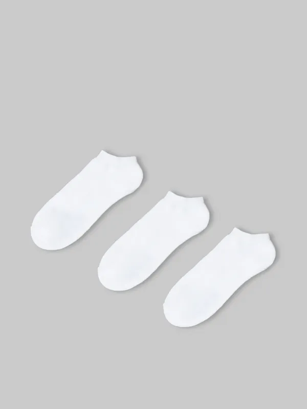 Białe skarpetki stopki 3 pack - Biały