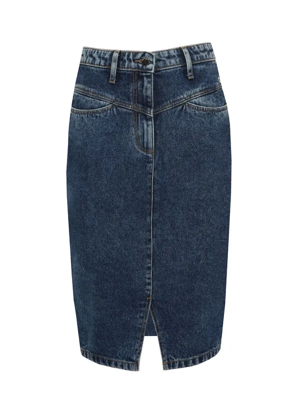 Jeansowa ołówkowa spódnica