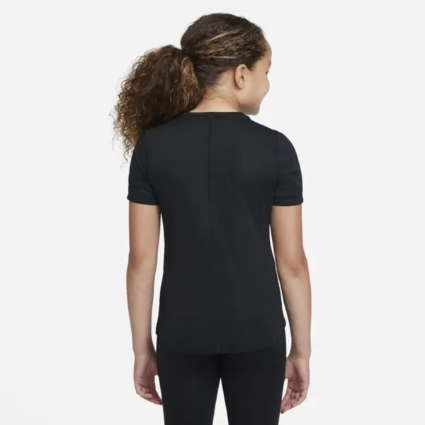 Koszulka z krótkim rękawem dla dużych dzieci (dziewcząt) Nike Dri-FIT One - Czerń