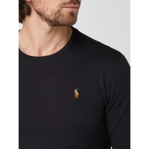 Polo Ralph Lauren Bluzka z długim rękawem o kroju custom slim fit z logo