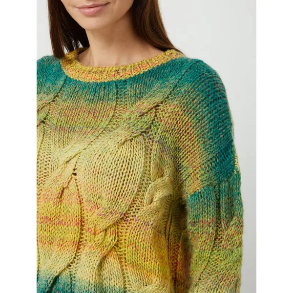 Set Sweter ze ściegiem warkoczowym i cieniowaniem