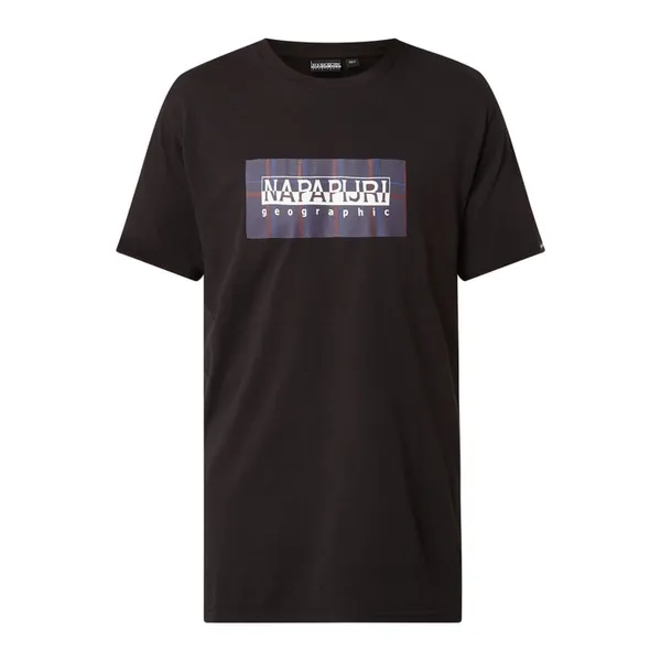 NAPAPIJRI TRIBE COLL T-shirt z bawełny z nadrukiem z logo