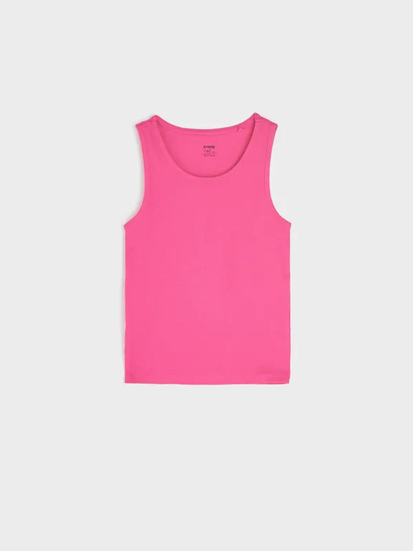 Koszulka na ramiączkach - Różowy