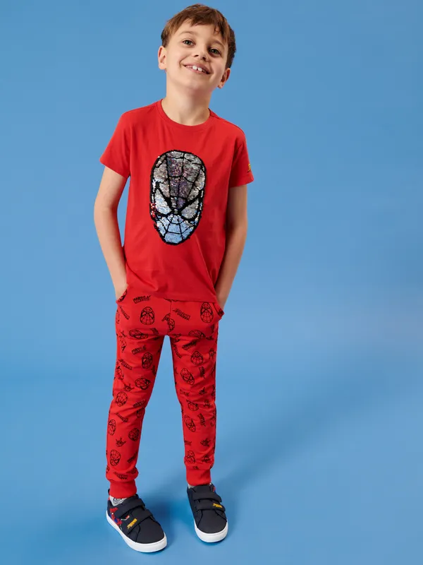 Spodnie dresowe Spiderman - Czerwony