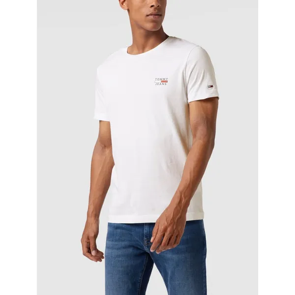 Tommy Jeans T-shirt z bawełny z nadrukiem z logo