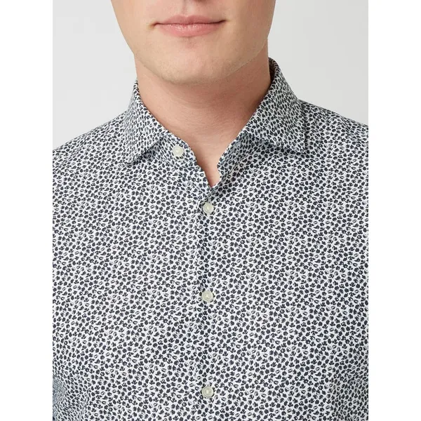Jake*s Koszula biznesowa o kroju slim fit z diagonalu ‘Performance Shirt’
