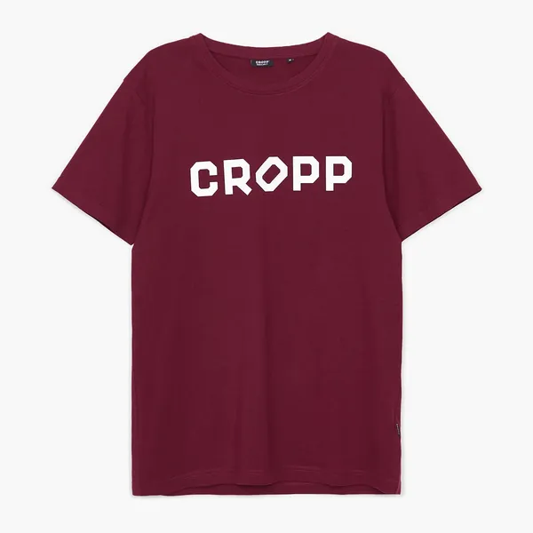 Koszulka z nadrukiem Cropp - Bordowy