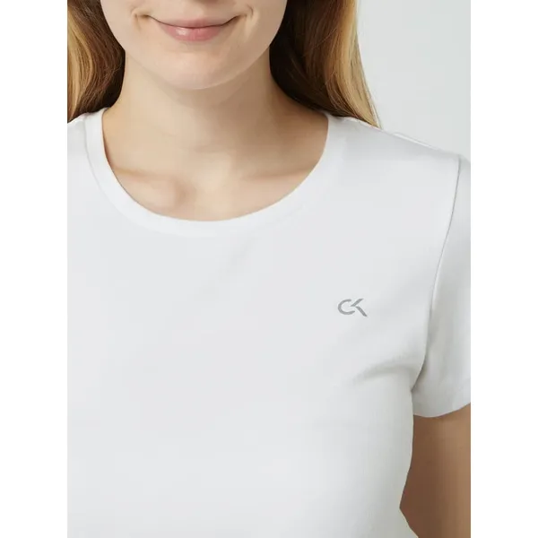 CK PERFORMANCE T-shirt krótki ze wstawką z siateczki