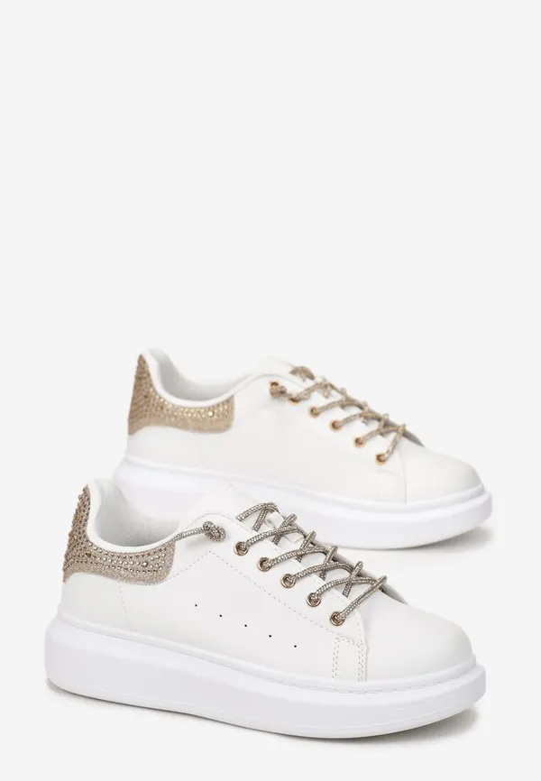 Biało-Złote Sneakersy Naimasa