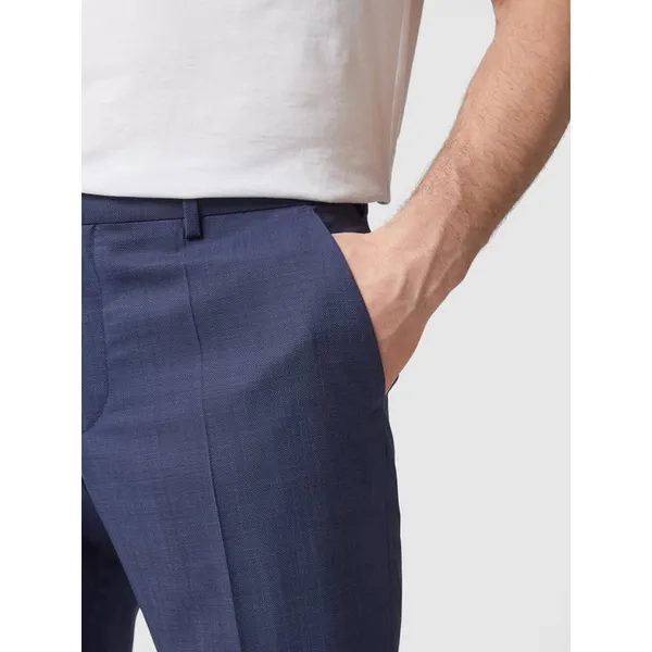 HUGO Spodnie do garnituru z delikatnym tkanym wzorem model 'Sharp'