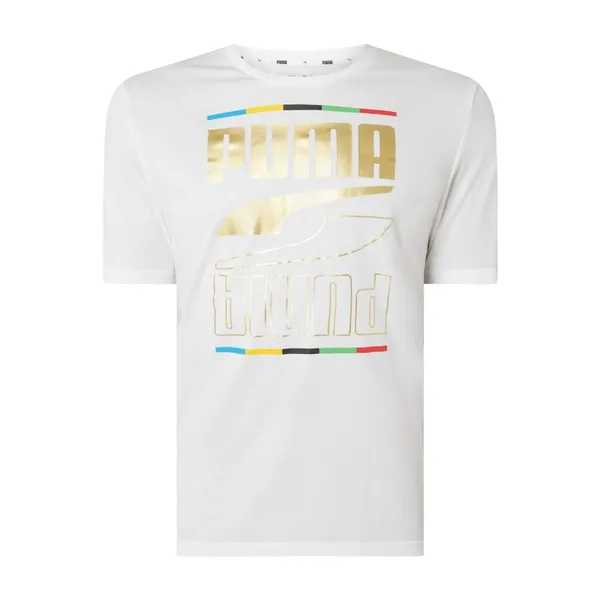 PUMA PERFORMANCE T-shirt o kroju regular fit z metalicznym nadrukiem z logo