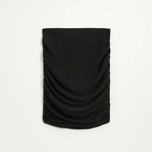Dopasowana spódnica mini z efektem połysku czarna - Czarny