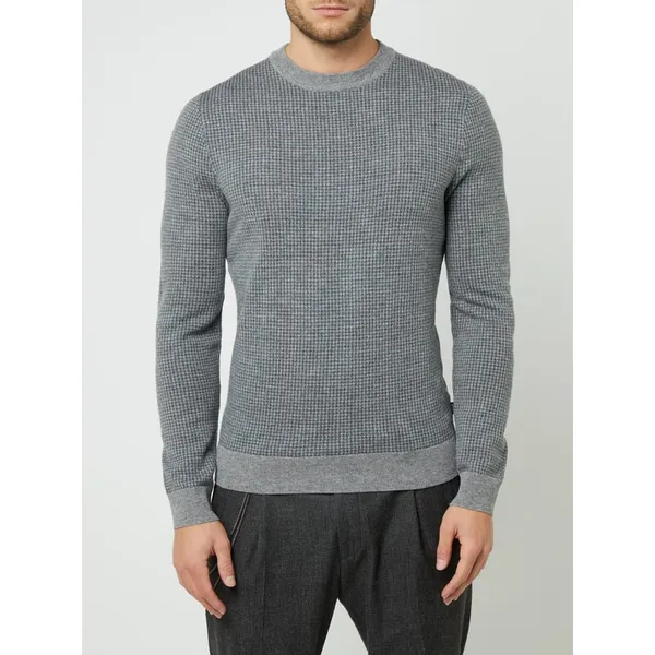 BOSS Sweter z żywej wełny model ‘Maddeo’