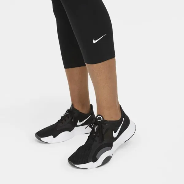 Damskie legginsy typu capri ze średnim stanem Nike One - Czerń