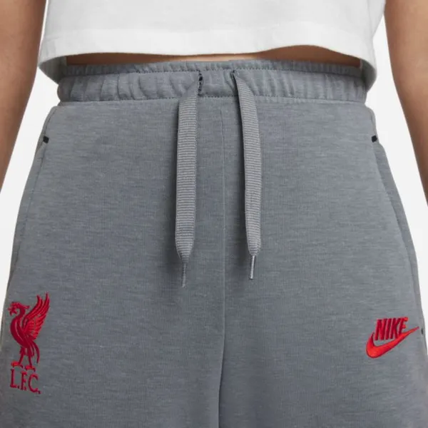 Spodnie piłkarskie z dzianiny dla dużych dzieci Liverpool FC Nike Dri-FIT - Szary