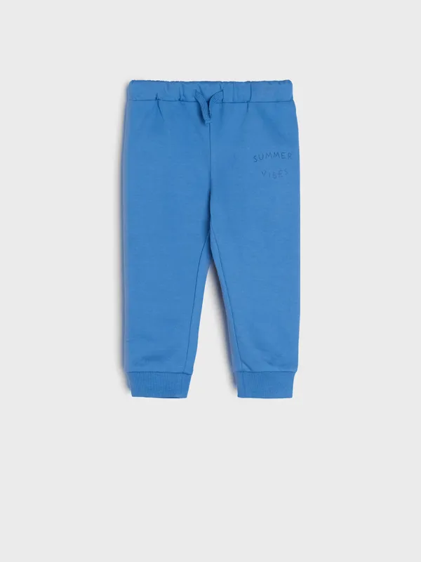 Wygodne, bawełniane spodnie dresowe. - mid blue