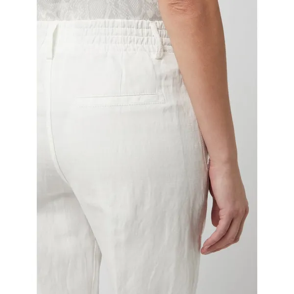 Drykorn Spodnie lniane skrócone z elastycznym pasem model ‘Somia’