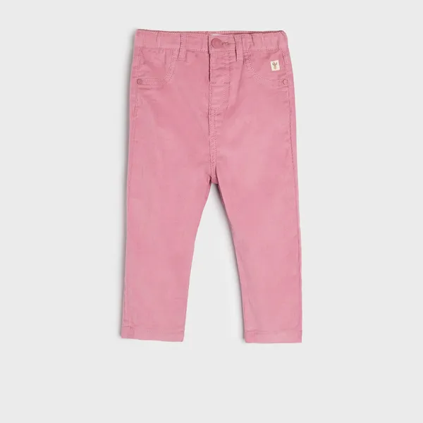 Spodnie sztruksowe - Różowy
