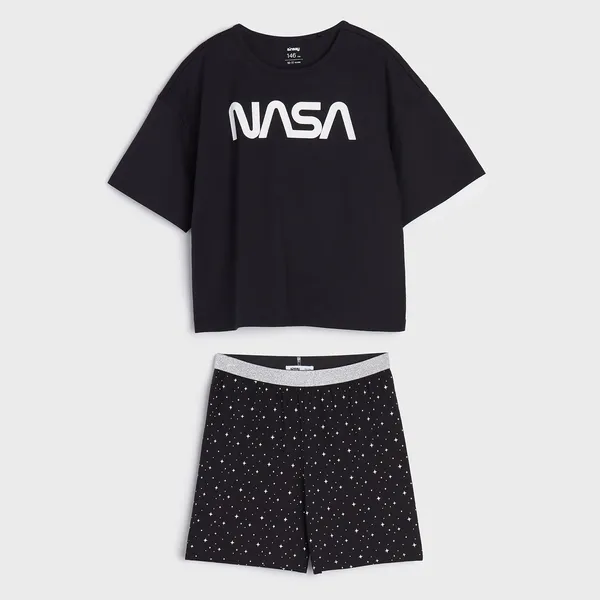 Piżama dwuczęściowa NASA - Czarny