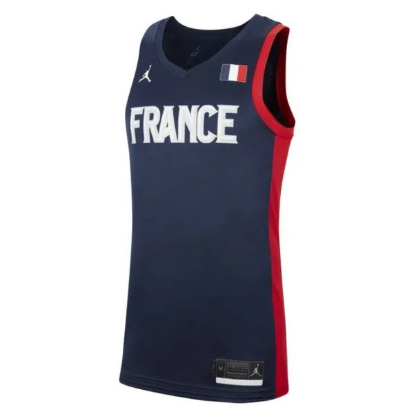 Męska koszulka do koszykówki France Jordan (Road) Limited - Niebieski