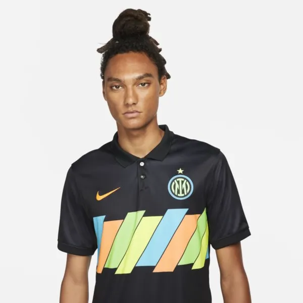 Męska koszulka piłkarska Nike Dri-FIT Inter Mediolan Stadium 2021/22 (wersja trzecia) - Czerń